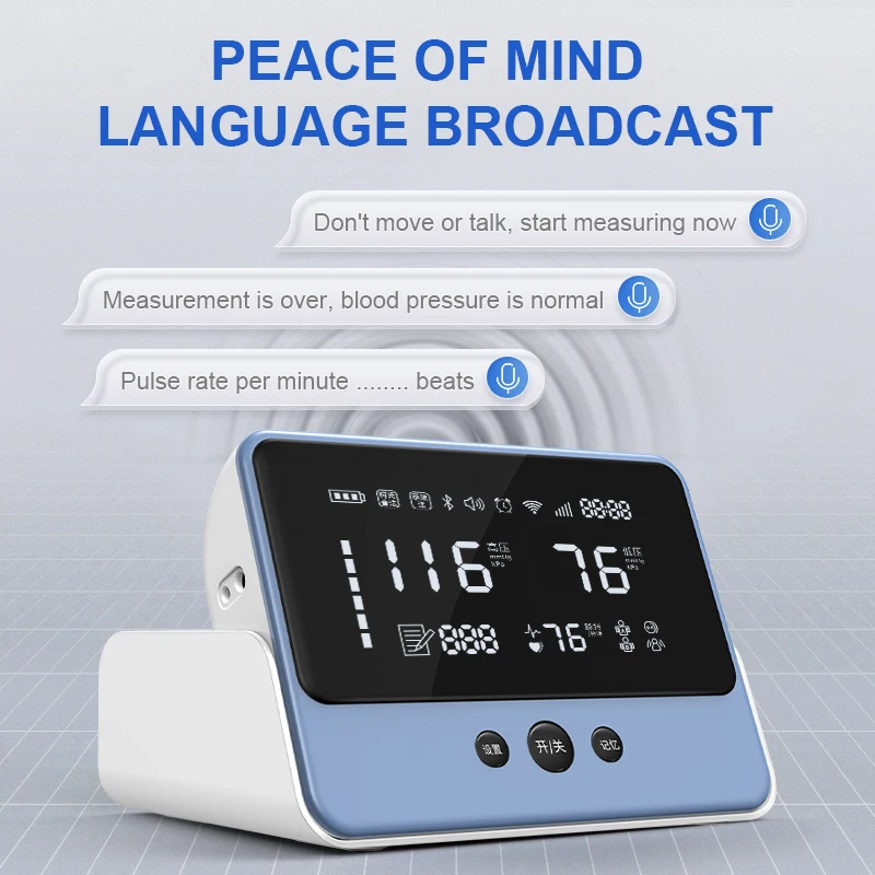 Arm Blood Pressure Monitor, Unique two ways to measure at the same time design, more accurate Sphygmomanometer for Home Use.
