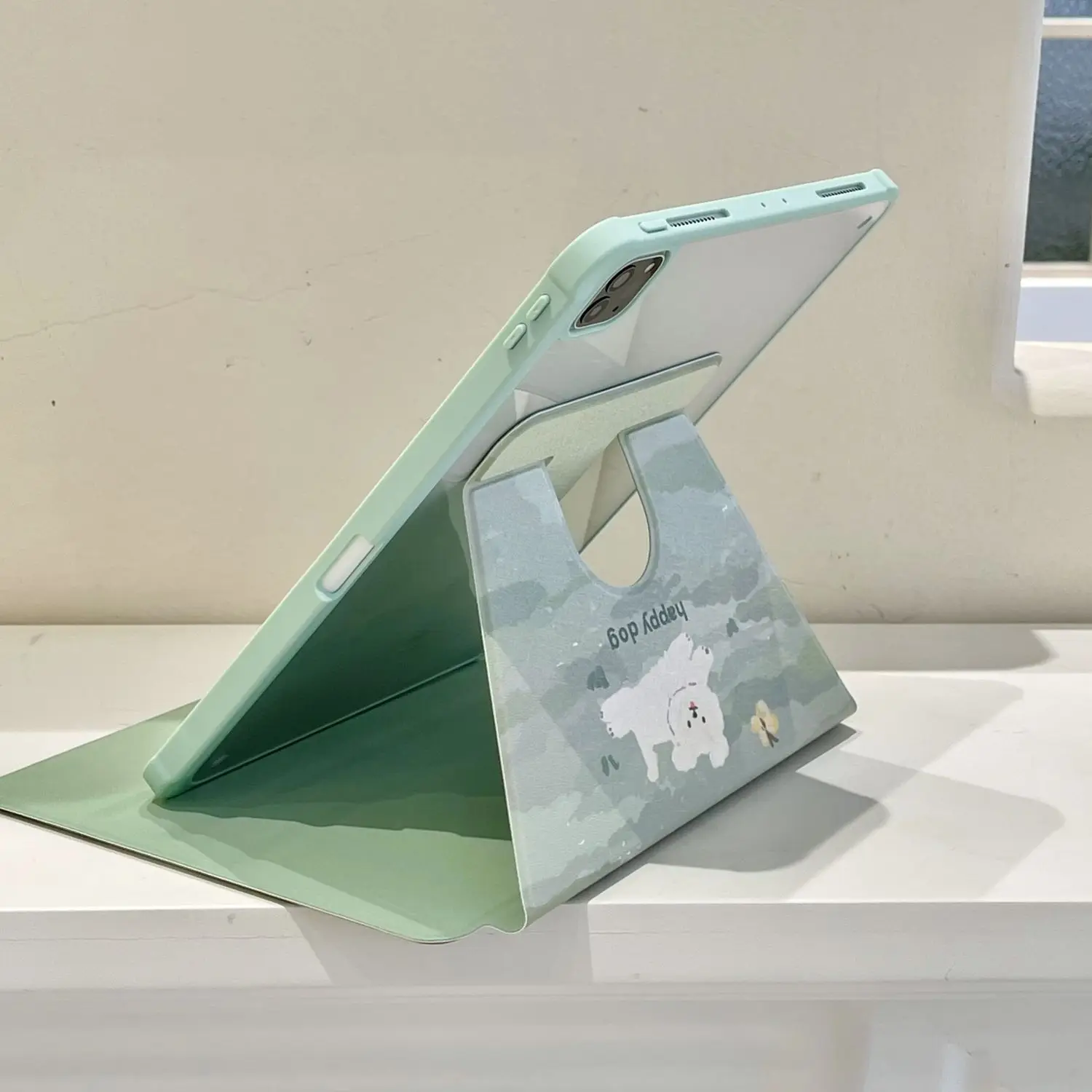 Rotação de 360 Graus Bonito dos Desenhos Animados Cão Case para Ipad 9.7 10.2 10.5 11 12.9 Polegada 2023 Mini ar Capa com Lápis Slot Titular - Imagem 6