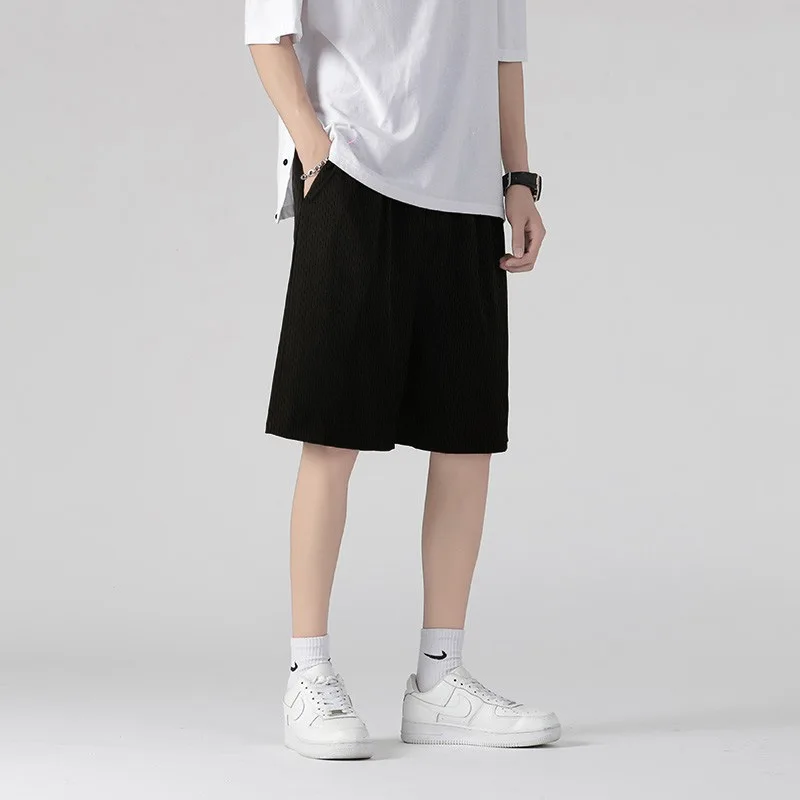 شورت من البوليستر والحرير الجليدي للرجال ، مرن ، م...