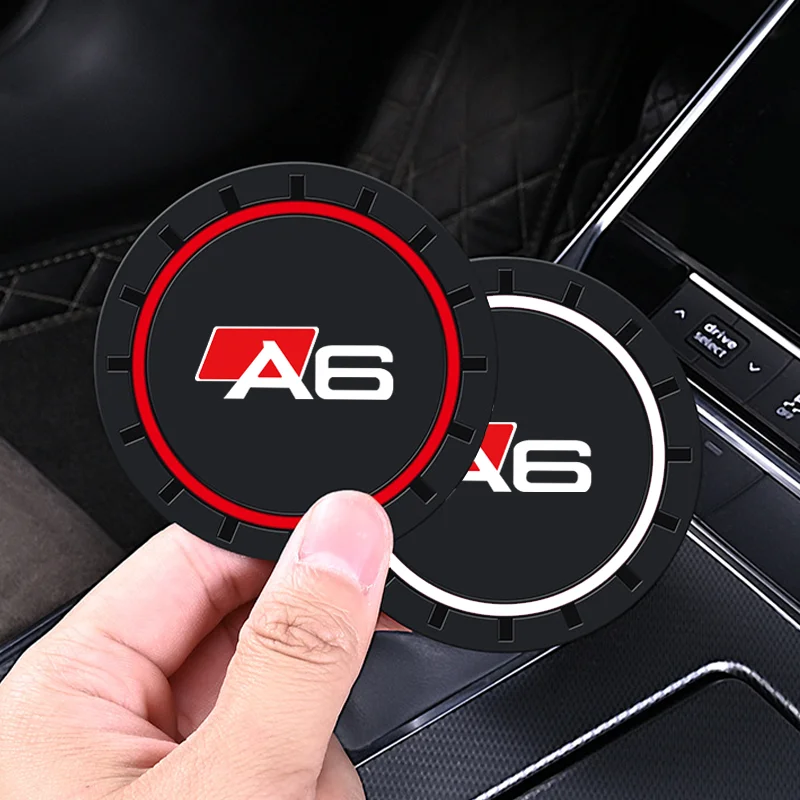 2pcs Car Cup Holder Anti Slip Insert Coasters Pads AUDI A1 A3 A4 A5 A6 A7 A8 Q3 Q7 Q8 TT Auto Water Cup Holder Silicone Mats cup holder coasters,car non slip mat,non slip mat,cup holder inserts,car coaster pads,silicone anti slip pad,silicone anti skid pad,cup holder insert