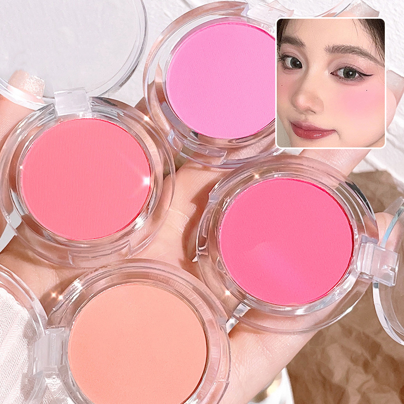Girl Blush Single Color Matte Makeup Blushes Palette Cheek Contour Blush Cosmetics Blusher Cream Makeup Rouge Cheek Tint Blush