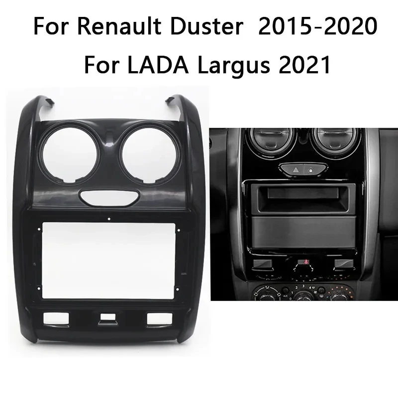 

Панель Автомобильная для Renault Duster 2015-2020, для LADA Largus 2021, рамка для автомобильного радиоприемника, адаптер для Android плеера, ободок стереопанели