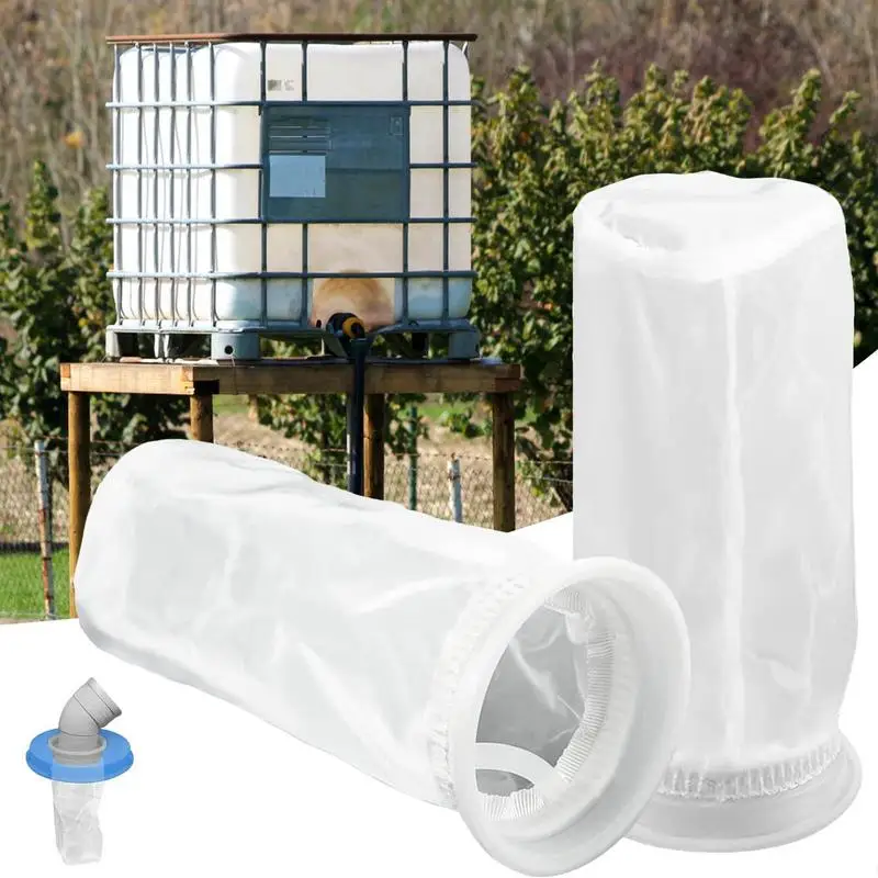 2 Stück IBC-Tank Deckelfilter - 8 Zoll (20 Cm) Dehnbarer Nylon-Filter Für Regenwassersammlung, Waschbar