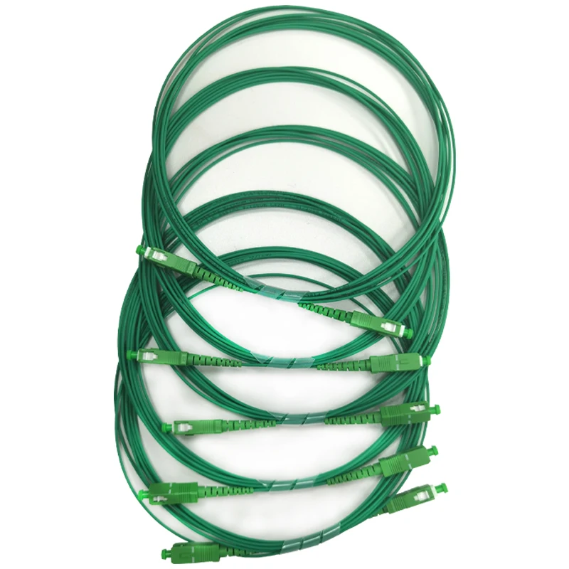 50Pcs SC/APC to SC/APC Green Fiber Optic Patch Cable G657A2 Single