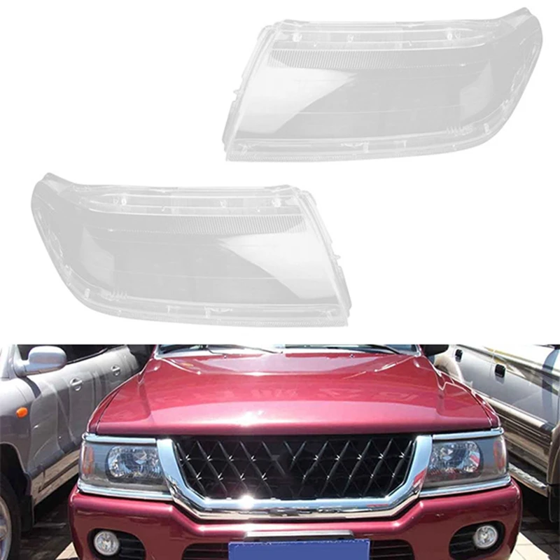 

Car Headlight Shell Lamp Shade Transparent Lens Cover Headlight Cover For Mitsubishi Sport Pajero Race