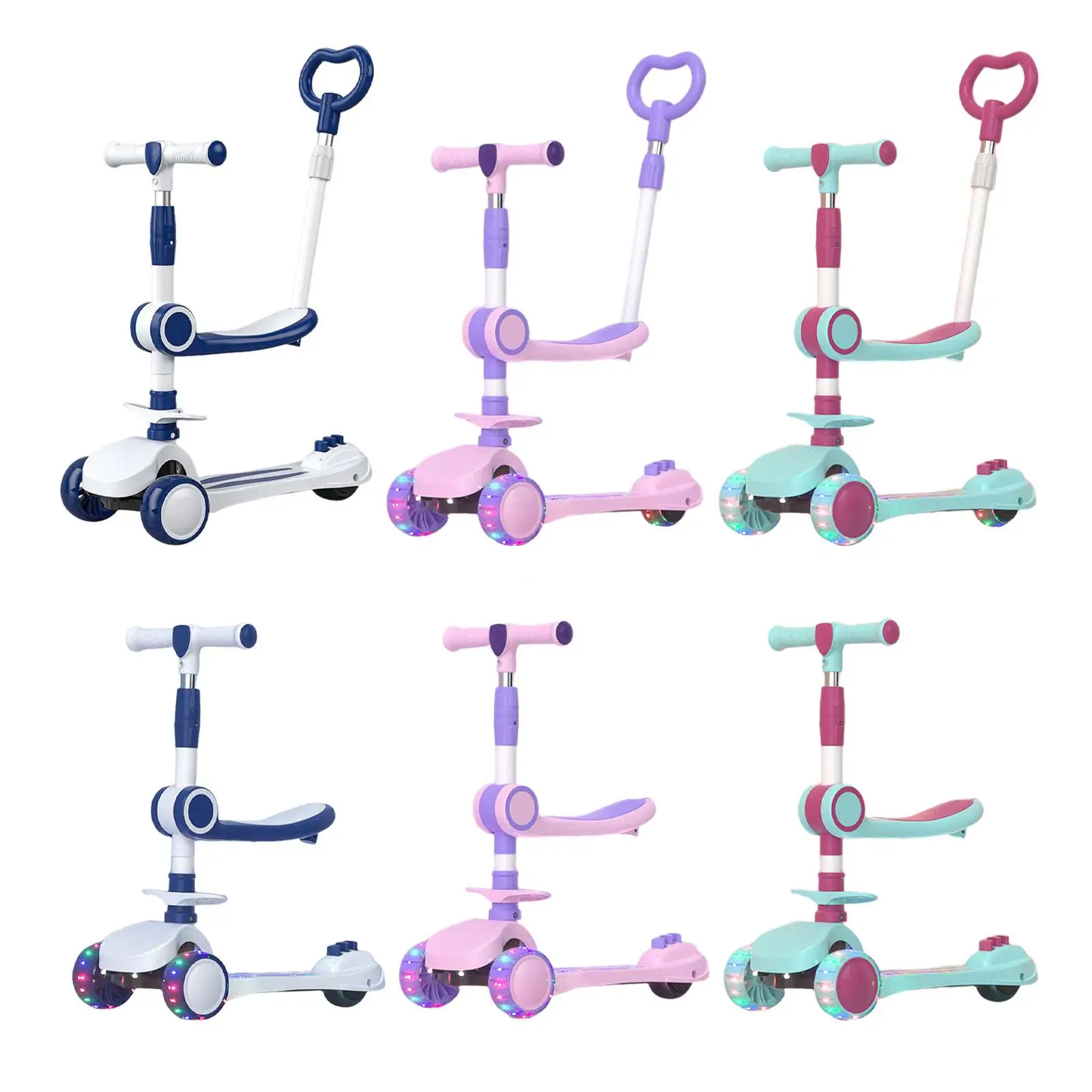 3 Wheel Scooter Folding Portable Stable with Music Light Flashing Self Balancing 3 Wheel Scooter Folding Portable Stable with Music Light Flashing Self Balancing