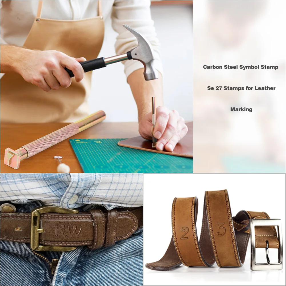 36pcs Carbon Steel Metal Letters Numbers Stamps Mark Clearly DIY Wood Leather Copper Punching Handicraft Art Stamper Set Tools
