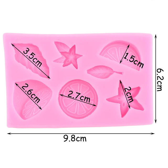 Citrom Fondant Penész Nyári Gyümölcs Virág Szilikon Cukorkás Csokoládé Szeletek Gyanta Cupcake Topper Torta Díszítő Szerszám - Image 6