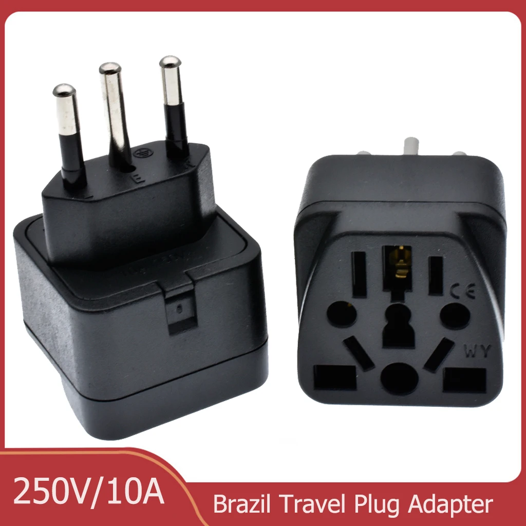 UniversalBrazilPlugAdapter3PinEUEuroAUUSUKToBrazilTravel