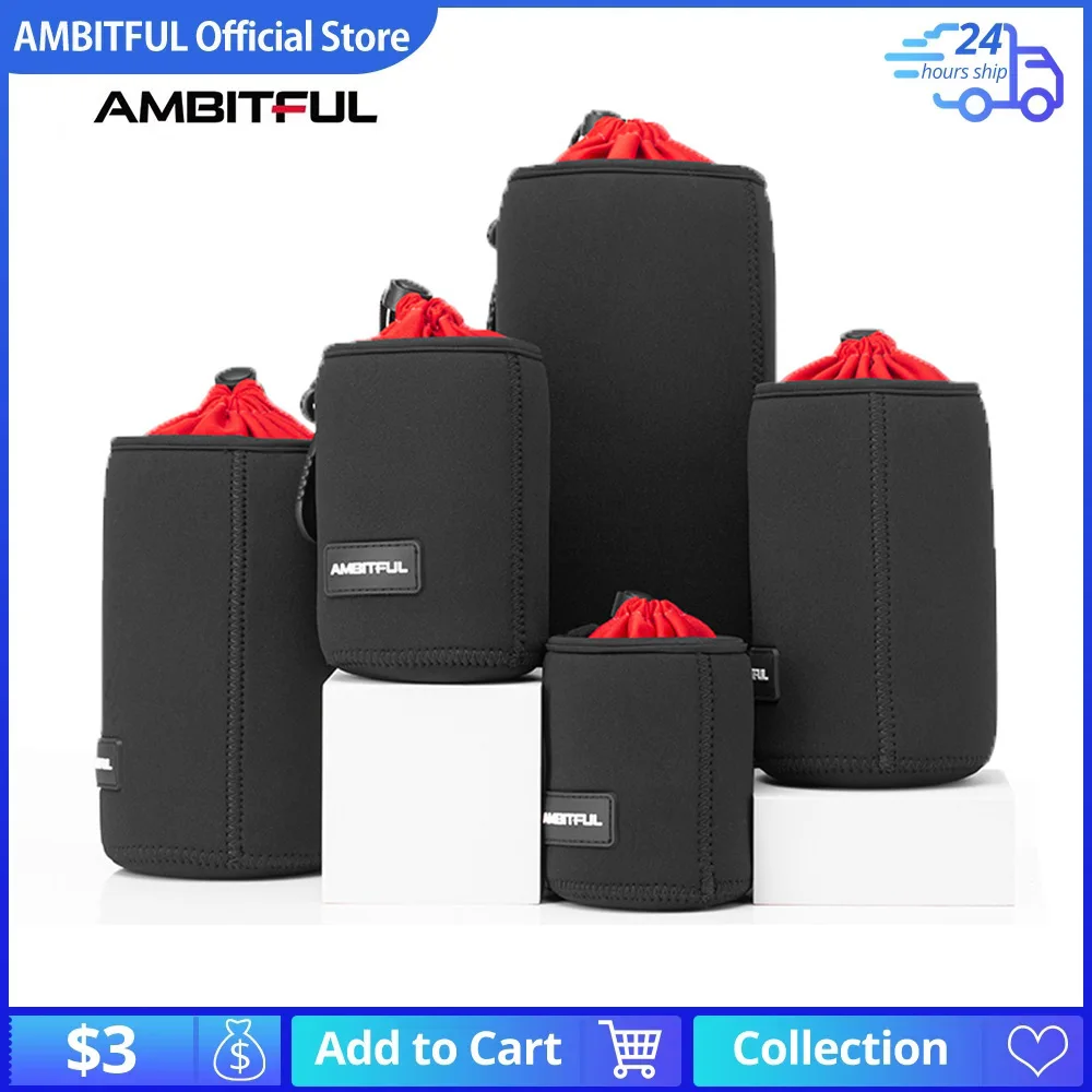 1 Pcs Canon Nikon Sony Dustproof Camera Lens Bag Waterproof Carrying