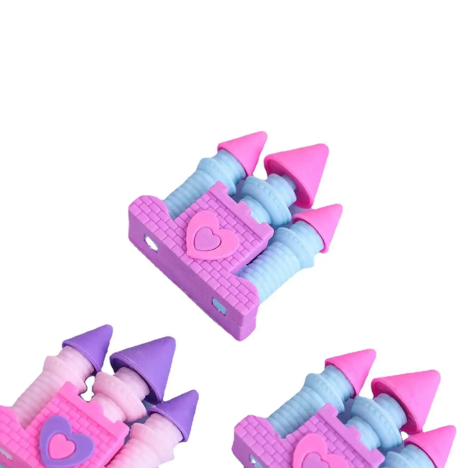Cute Kawaii Princess Dream Castle Rubber Eraser Novelty Stationery Office School Supplies 1 Set pencil eraser