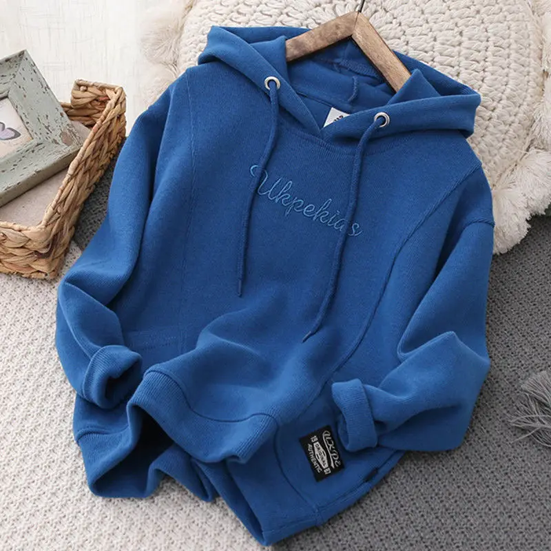 

Children's Clothing Boys Sweater Spring and Autumn 2022 New Big Kids Letter Hoodie Warm Boy Spring Long Sleeve Bottoming Shirt