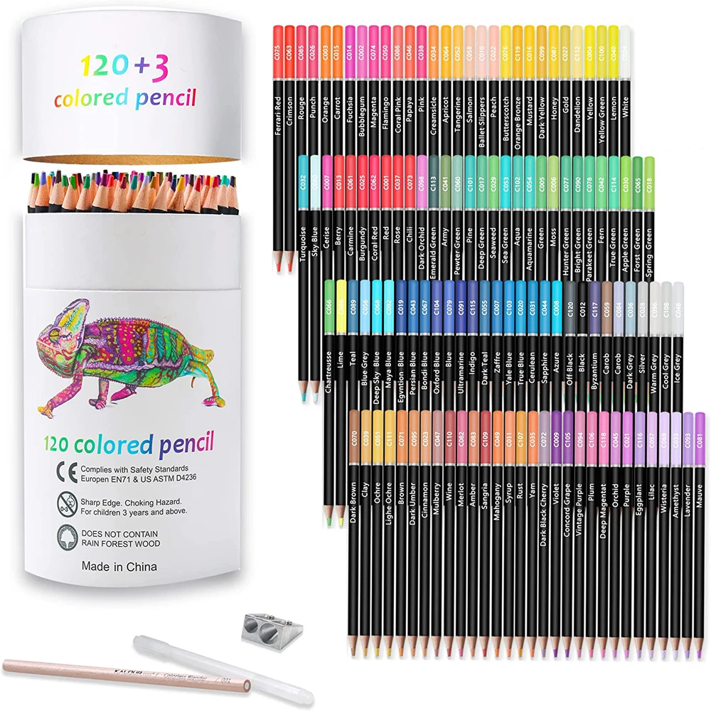 KALOUR Colored Pencils Set of 72 Colors,Soft Core Ideal for Drawing  Sketching Shading,Coloring Pencils for Adults Beginners kids - AliExpress