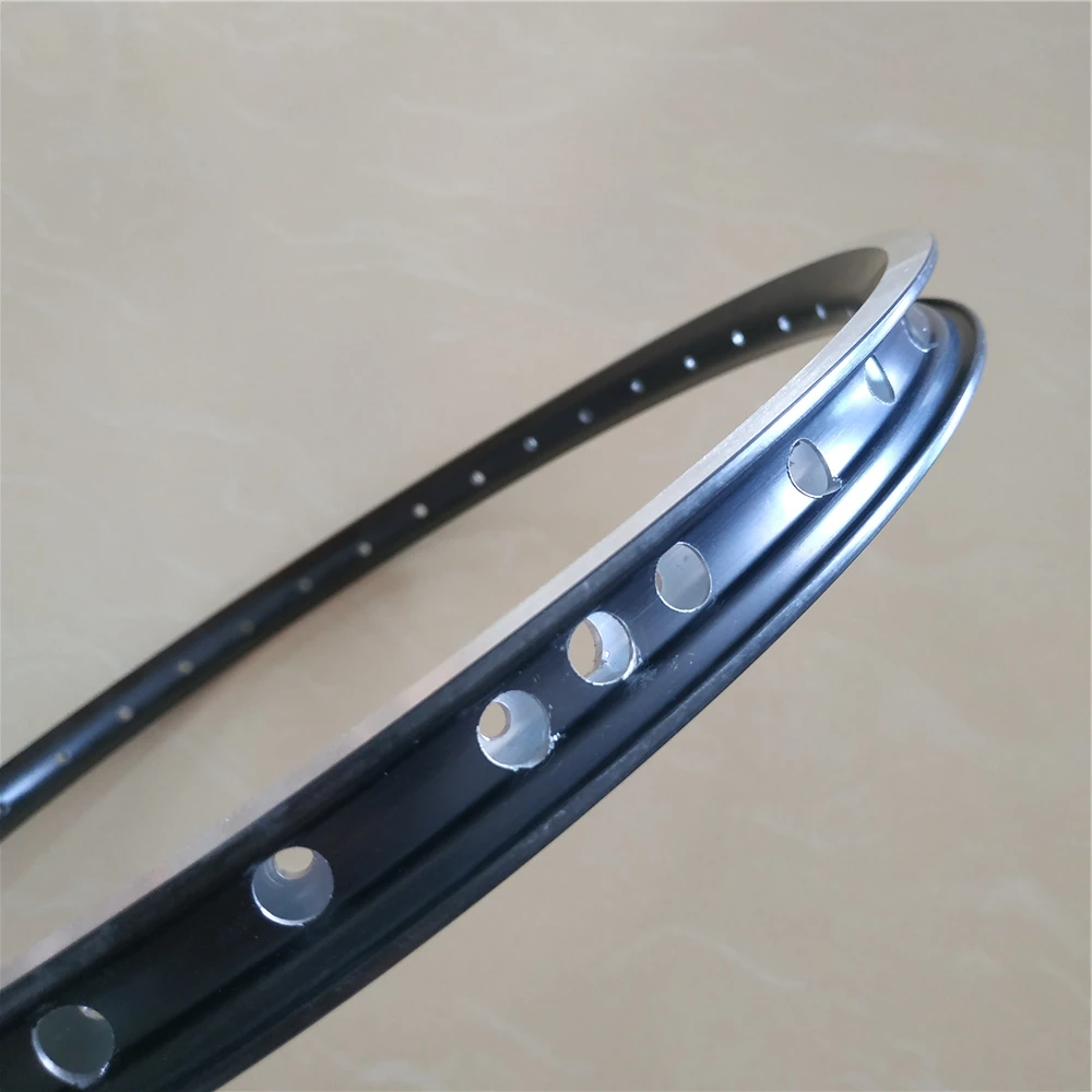 349 BMX 16" 1-3/8 Faltradfelge Doppelschicht Aluminiumlegierung Fahrradring CNC Schwarz Silber 16/20/24/28/36 Loch für Brompton – Detail 5