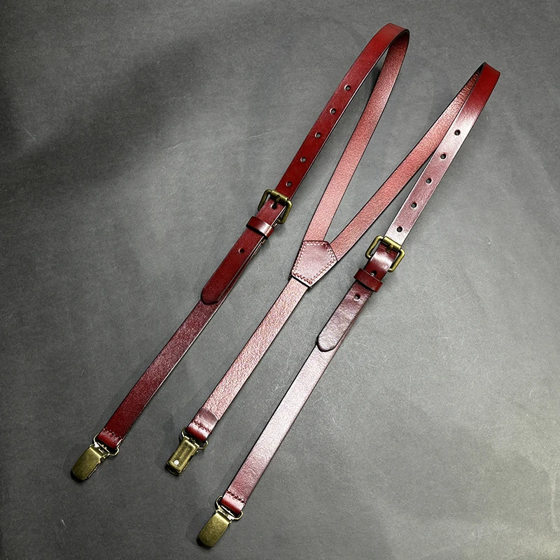 

Vintage leather Suspenders For Men's Pants 3-Clip Y-Back Suspenders For Sadjustable Suspenders Pants Women Apparel Accessories