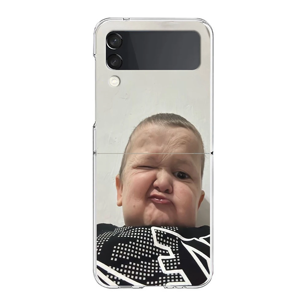 Hard Folding Clear PC Bumper Phone Case with Funny Hasbulla Design