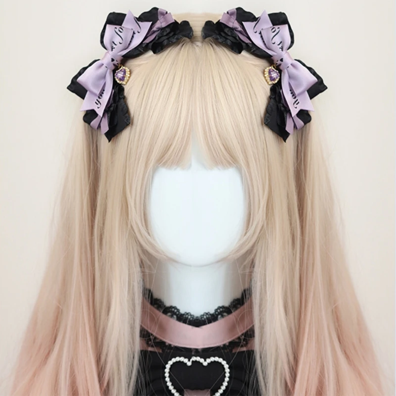 

Sweet Hair Clip for Girls Y2K Cool Punk Hairpins Big-Bow Hairclips Animation Hair Barrettes Subculture Hair Accessories