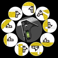 300mm Square Right Angle Ruler Protractor Adjustable Woodworking Tools Angle Ruler Measuring Tools Combination Spirit Level 2