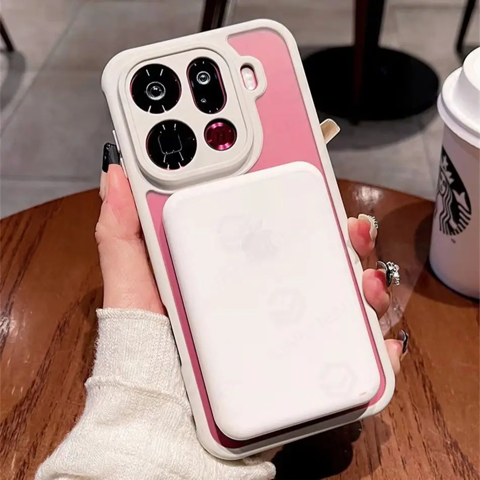 Slim Magnetic Hard Skin Feel Case with Translucent Shockproof TPU Edge Cover