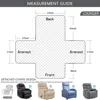 Quilted Recliner Sofa Cover Waterproof Armchairs Slipcovers Dogs Pets Kids Anti-Slip with Side Pockets Elastic Strap Protector 5
