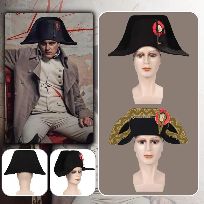 ナポレオン 帽子 ブラック Tricorn ハットナポレオン帽子絶縁ホワイト