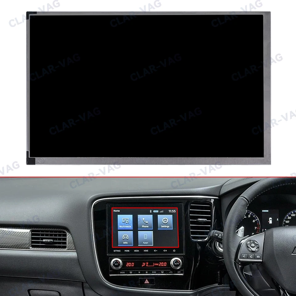 8 Inch Touch Digitizer LCD Screen Assembly For Mitsubishi Outlander 2020-2022 8740A042 8740A100 8740A101 8740A103 8740A130