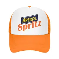Aperols Spritz Trucker Hat Sport Drinking Alcohol Dad Hat Trucker Hat Sun Hats Adjustable Polyester Mesh Baseball Caps Spring 1