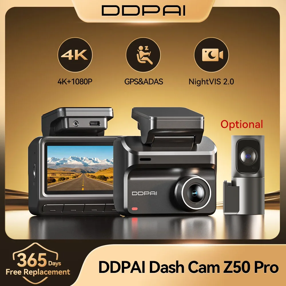 2025 جديد DDPAI Dash Cam Z50 Pro 4K UHD 3 "IPS عرض...