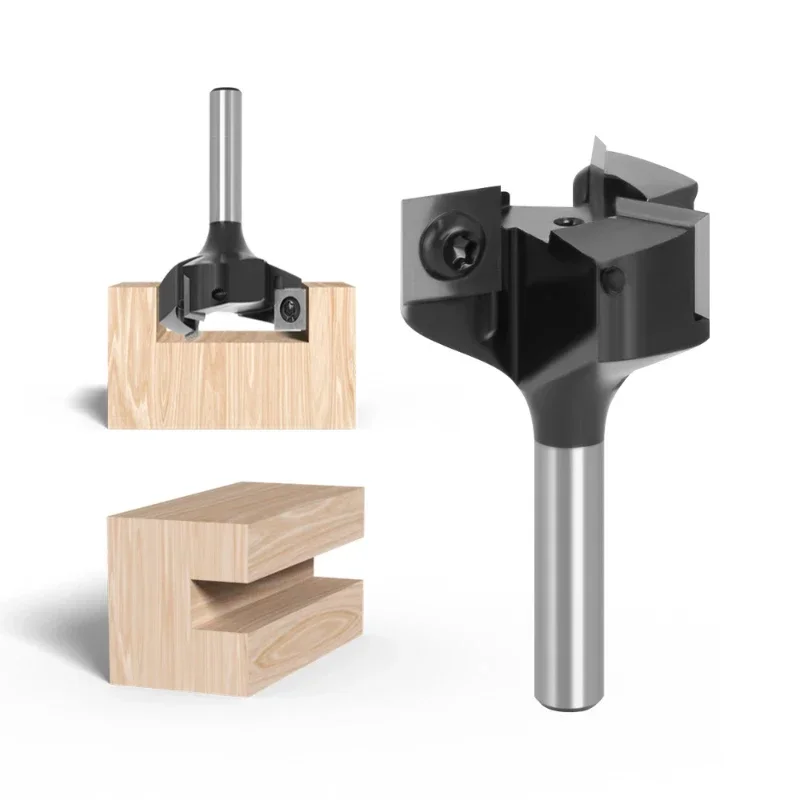 

FlutesShank Planing Bits Face Milling Cutter T-style Spoilboard Surfacing Router Bits