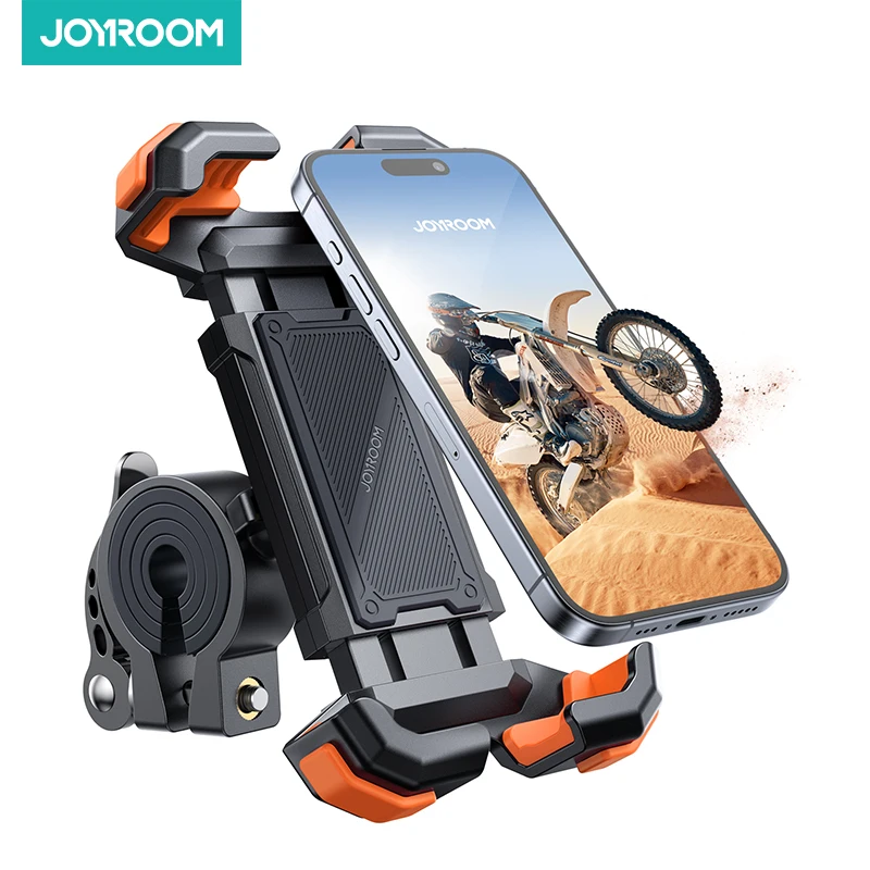 Joyroom Motorcycle Bike Phone Mount Adjustable Cell Holder Bicycle Scooter Handlebar Cradle Clip for iPhone Upgrade Phone Holder
