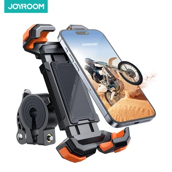 Joyroom Motorcycle Bike Phone Mount Adjustable Cell Holder Bicycle Scooter Handlebar Cradle Clip for iPhone Upgrade Phone Holder