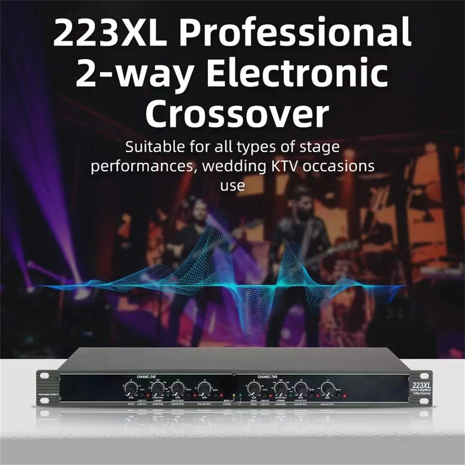 GAX-223XL Stereo Mono 2/3 Frequency Audio Electronic Divider Stage Performance Peripheral Equipment 223XL