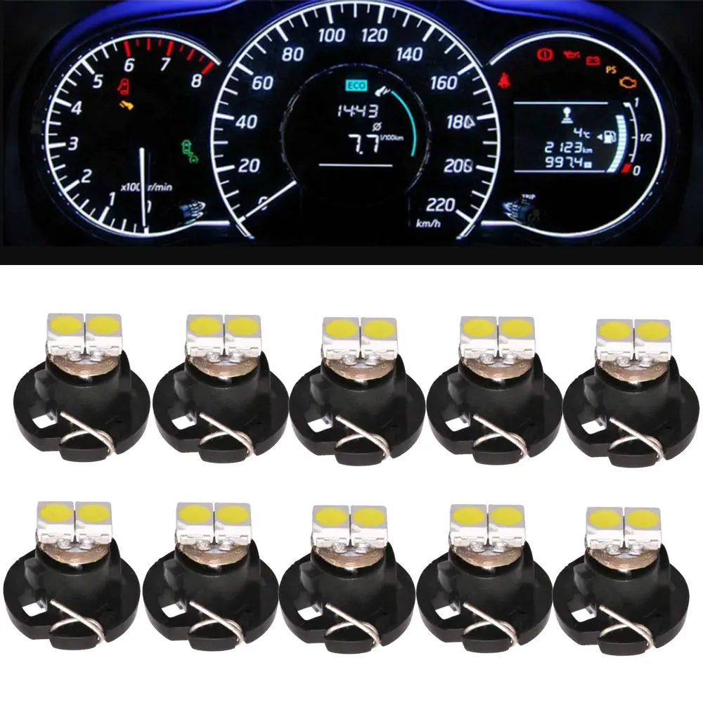 10Pcs Universal Car Ambient Light Car T4/T4.2 Wedge Dash Bulb Multifunzionale Car A/C Climate Light Accessori Per Luci Auto