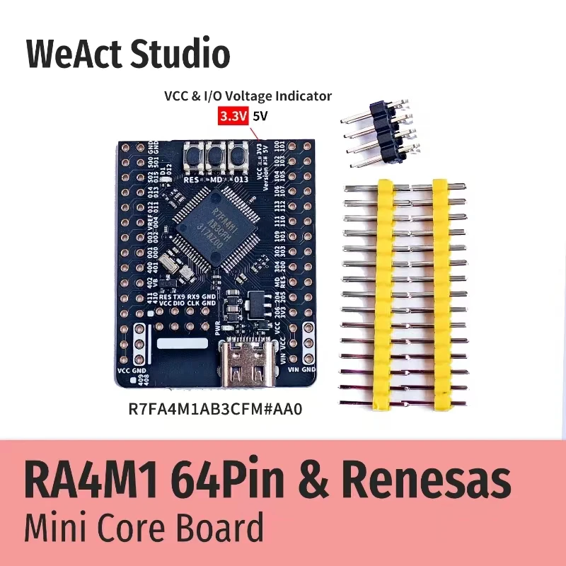 Placa de Demonstração do Núcleo Weact Ra4m1 Renesas R7fa4m1ab3cfm Aa0 R7fa4m1 R7fa4m1ab3cfm - Imagem 3