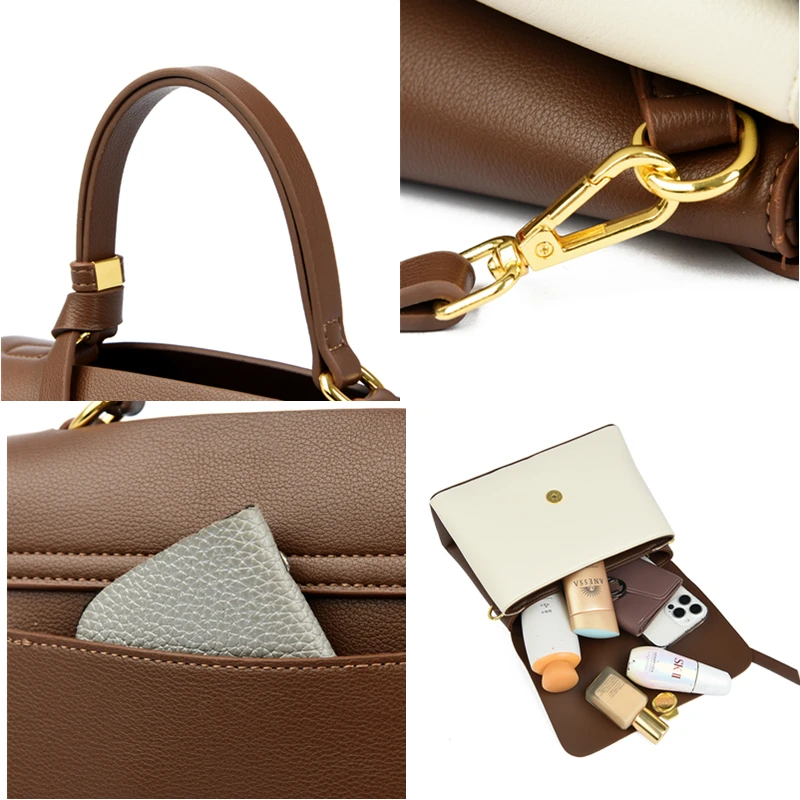 Brand Leather Crossbody Bag New Ladies Fashion Handbags Solid Color High Quality Shoulder Bags Designer Women's Tote_voghion.com