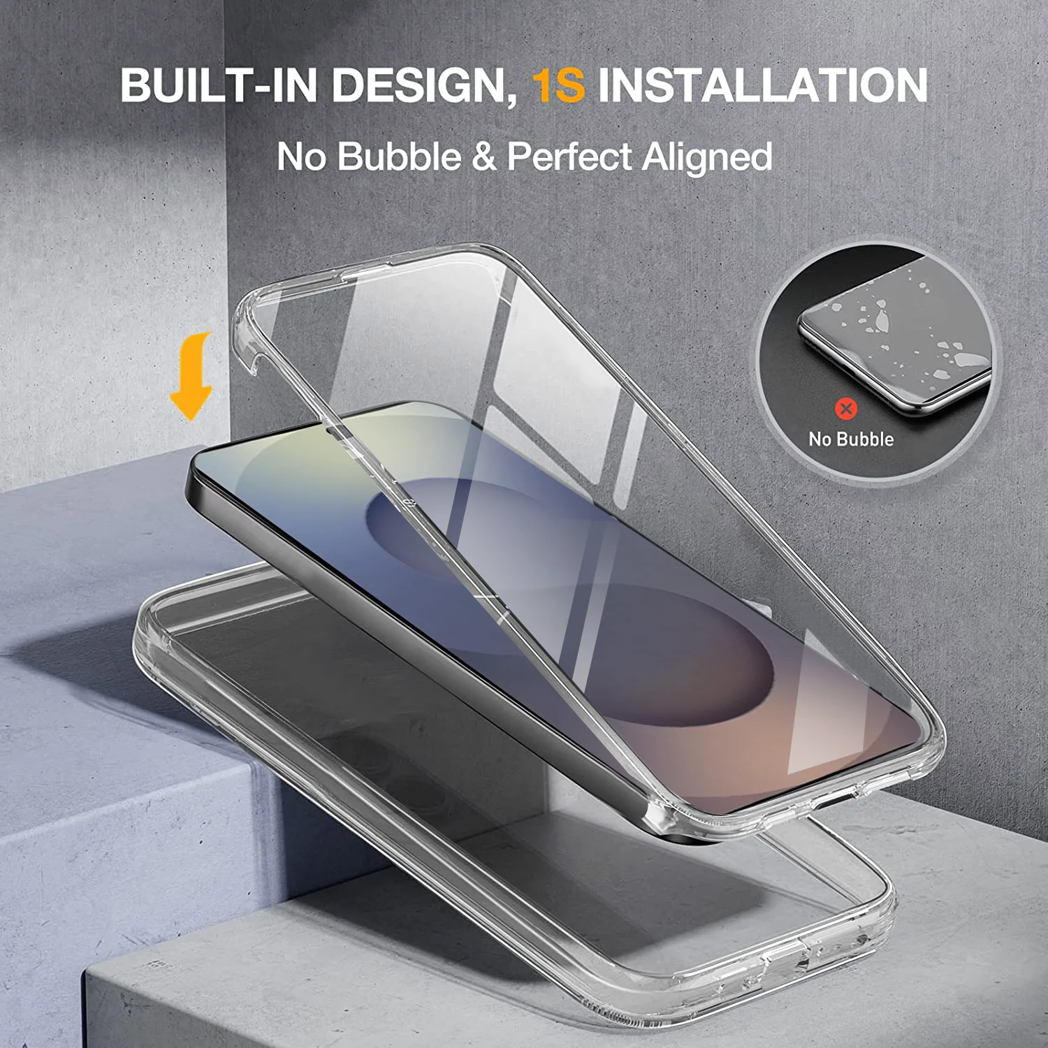 3-in-1 360° Transparent High-Definition Protective Phone Case