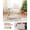 Baby Bassinet Bedside Sleeper, Upgraded Stability Bedside Crib with Full Mesh Sides, Soft Sheet, 6-Height Adjustment 6