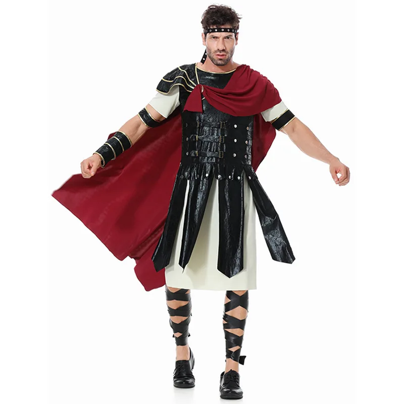Mantello da Guerriero Spartano dell'Antica Roma, Costume per Cosplay di Halloween, Abbigliamento per Giochi di Ruolo per Adulti, Carnevale, Feste e Spettacoli Teatrali - immagine 3
