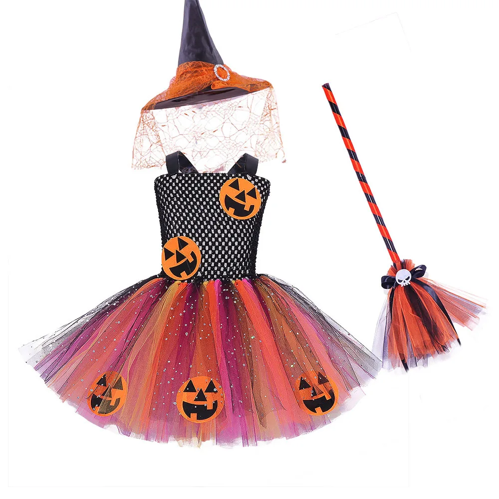 

Halloween Carnival Party Birthday Teens Baby Masquerade Toddler Witch Dress Up Children's Performance Clothing for Party Outfits