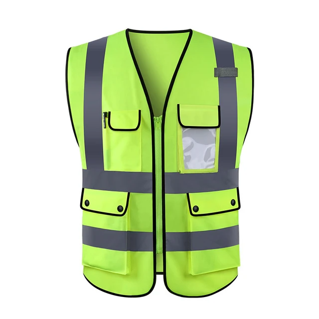 Blue Reflective Safety Vest with Pockets