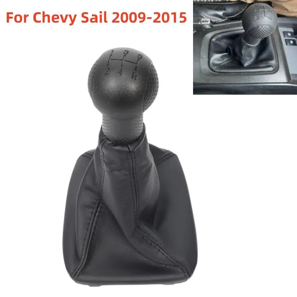5 Velocità Manuale Pomello Del Cambio Leva Del Cambio Manopola Del Bastone Ghetta Boot Cover Per Chevrolet Chevy Sail 2009 2010 2011 2012 2013 2014