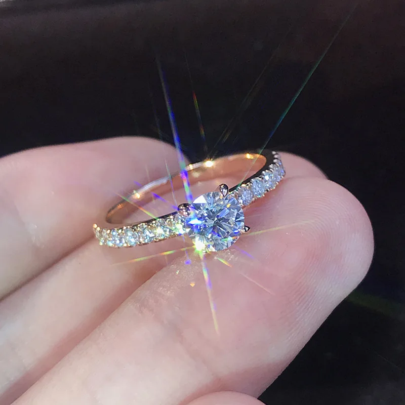Trendy Claws Design Crystal Zircon Engagement Rings For Women Female Wedding Jewelry Accessories Gift Fashion Women Rings 2