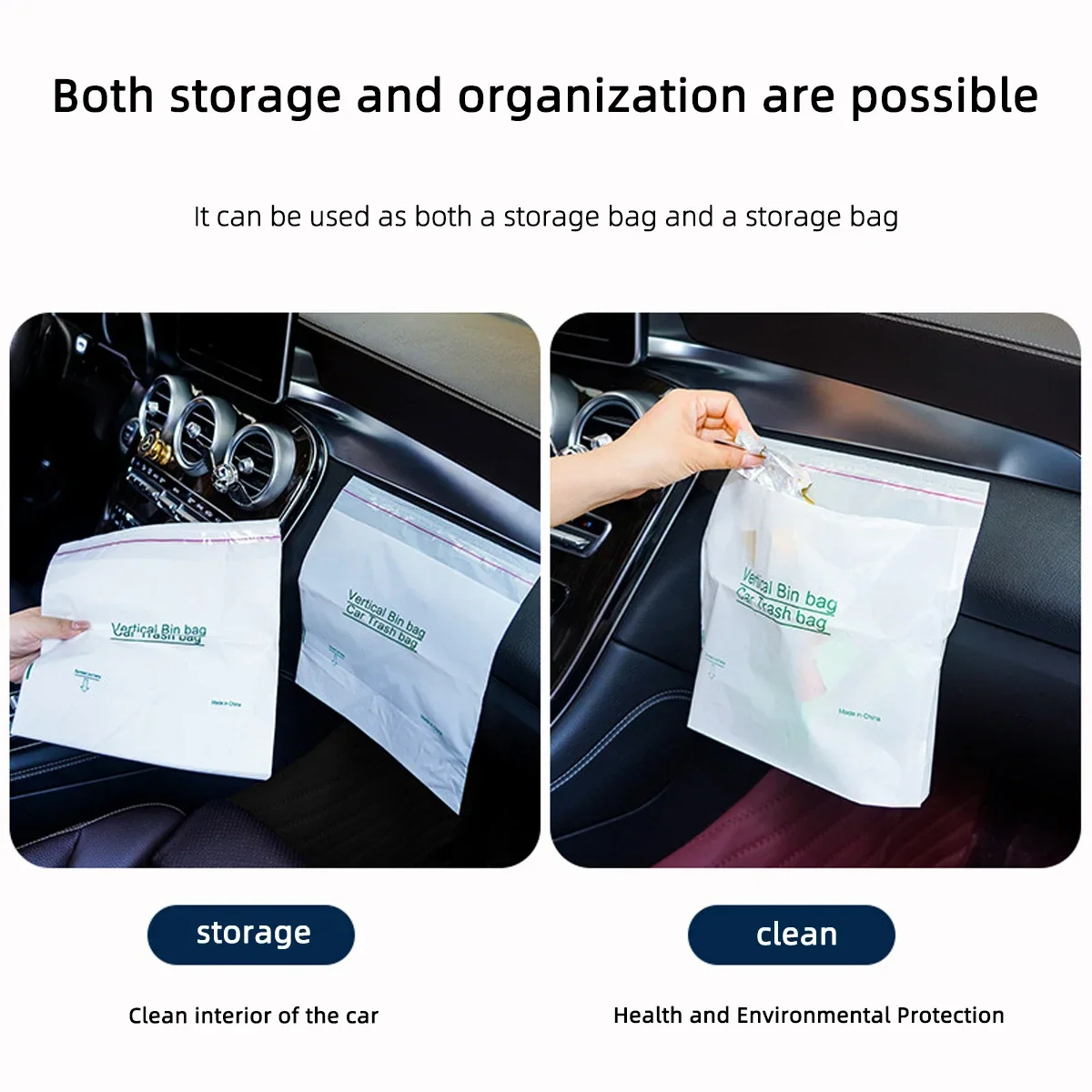 Car Mounted Garbage Bag Adhesive Self-supporting Hanging Type Disposable Car Interior Bucket Standing Small Standing Bag