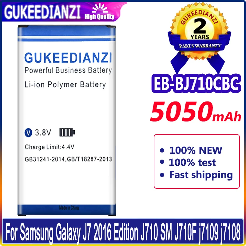 

EB-BJ710CBC EB-BJ710CBE 5050mAh Battery For Samsung Galaxy J7 (2016 Edition) J710 J710F/M/H/FN J7(2016) DUOS Bateria + Tool Kits