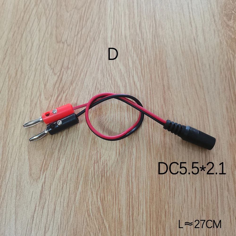 1 Stück DC 5,5 x 2,1/2,5 mm Stecker auf 4 mm Bananenstecker Kabel, DC-Stromadapter-Verbindungskabel, DC-Buchse auf 4 mm Laternenstecker-Verbindungskabel – Detail 5