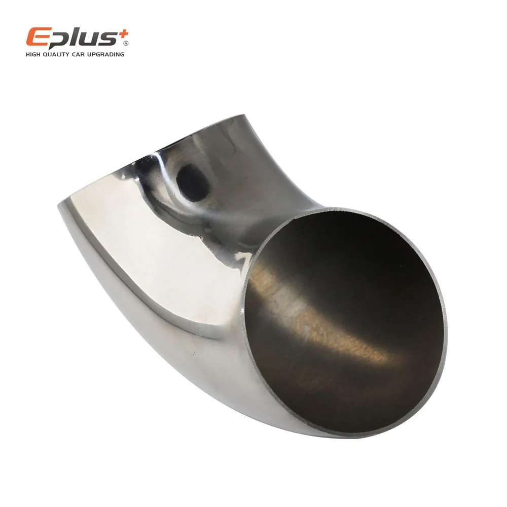 Universal 304 Stainless Steel 90 Degree Elbow Sanitary Welding Pipe Joint Fitting Car Motorcycle Exhaust Pipe Welded