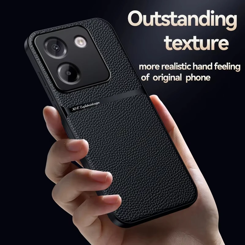 Luxury Matte Leather Magnetic Phone Case - Shockproof with Lens Protection