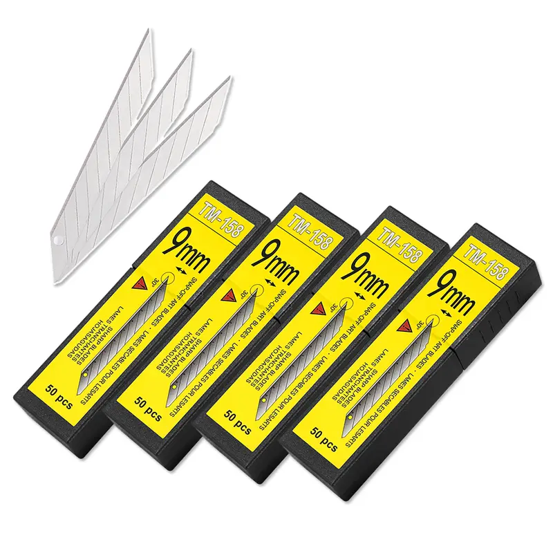FOSHIO 200pcs Carbon Steel Snap Off Spare Blades Car Vinyl Film Sticker Craft Utility Knife Replacement 30 Degree Cutting Tools - Image 8
