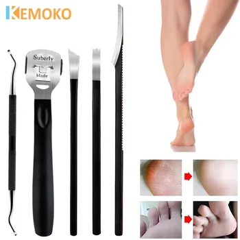 Set di coltelli per pedicure professionale per piedi Strumento per lama per unghia del piede Rasoio per unghie Raschietto per cuticole incarnite Riparazione del piede Cura in acciaio inossidabile 1