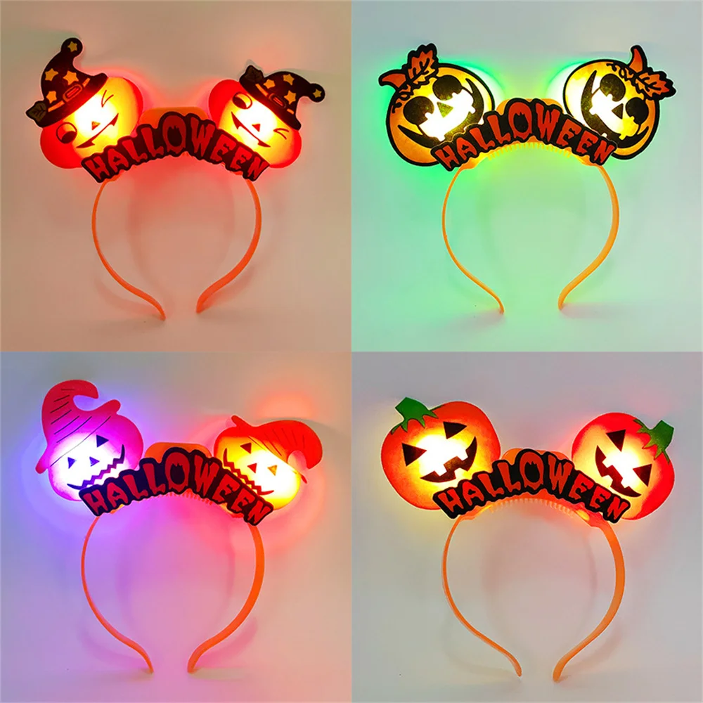 

Halloween Theme Headwear Ghost Face Pumpkin Hair Bands Lovely Girl Creative Headbands Happy Kids Birthday Party Decors Wholesale